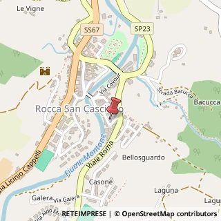 Mappa Via F. D. Guerrazzi, 39, 47017 Rocca San Casciano, Forlì-Cesena (Emilia Romagna)