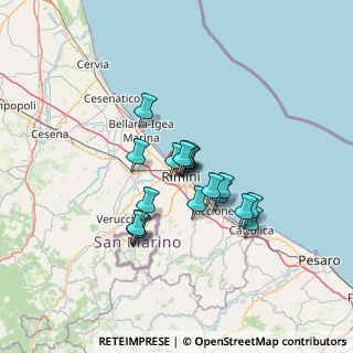 Mappa Via Dario Campana, 47900 Rimini RN, Italia (9.83389)