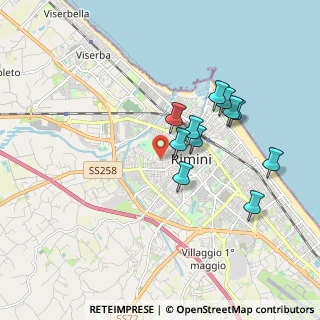 Mappa Via Dario Campana, 47900 Rimini RN, Italia (1.62909)