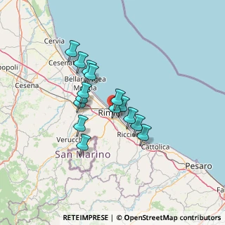 Mappa Via Roma, 47900 Rimini RN, Italia (10.64133)