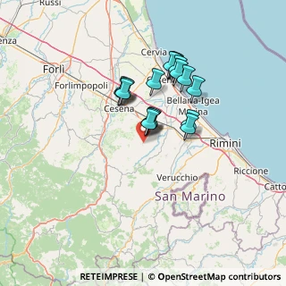 Mappa Via Doccia, 47020 Roncofreddo FC, Italia (10.805)