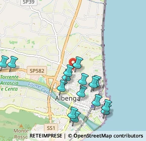 Mappa Regione Pontelungo, 17031 Albenga SV, Italia (1.03933)