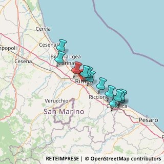 Mappa Via De' Suriani, 47923 Rimini RN, Italia (10.92)