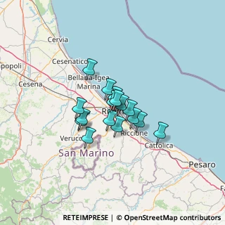 Mappa Via Carlo Cignani, 47923 Rimini RN, Italia (7.845)