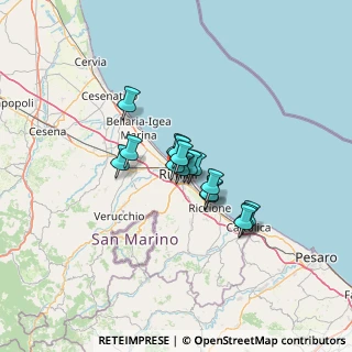 Mappa Via Aurelio Saffi, 47923 Rimini RN, Italia (8.0725)