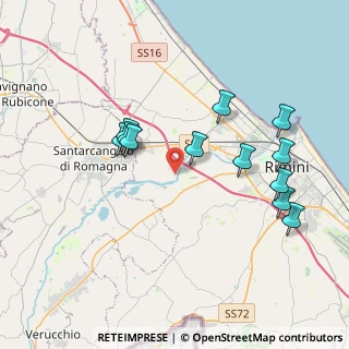 Mappa Via Fiumicino, 47923 Rimini RN, Italia (3.88833)