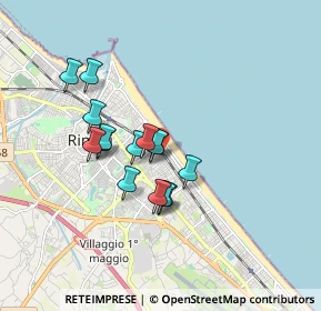 Mappa Via delle Mimose, 47923 Rimini RN, Italia (1.38867)