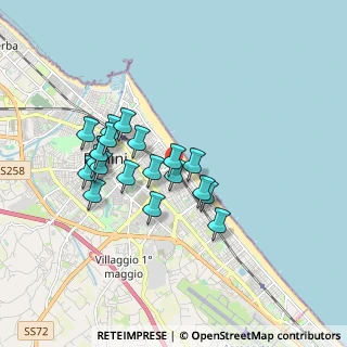 Mappa Via delle Mimose, 47923 Rimini RN, Italia (1.5265)