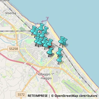 Mappa Via Giovanni Lanza, 47923 Rimini RN, Italia (1.07944)
