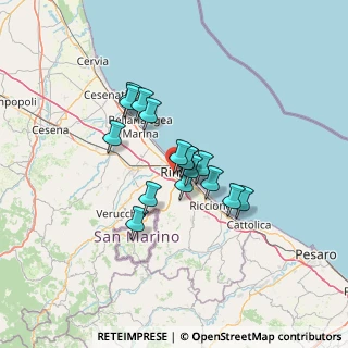 Mappa Via Matteo de Pasti, 47923 Rimini RN, Italia (9.36)