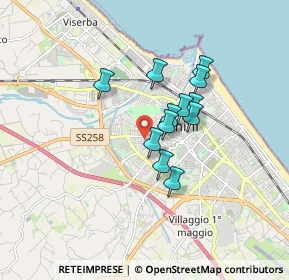 Mappa Via Matteo de Pasti, 47923 Rimini RN, Italia (1.2375)
