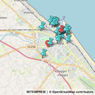 Mappa Via Matteo de Pasti, 47923 Rimini RN, Italia (1.6195)