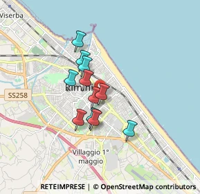 Mappa Via Vincenzo Caldesi, 47923 Rimini RN, Italia (1.25091)