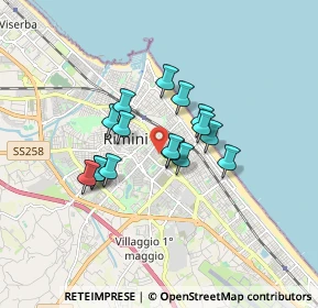 Mappa Via Vincenzo Caldesi, 47923 Rimini RN, Italia (1.255)