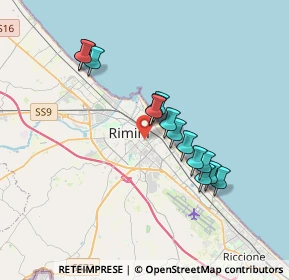 Mappa Via Vincenzo Caldesi, 47923 Rimini RN, Italia (3.09429)