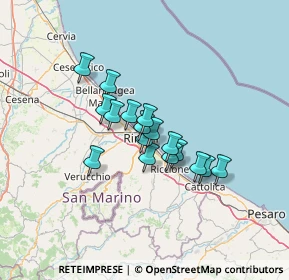 Mappa Via Vincenzo Caldesi, 47923 Rimini RN, Italia (9.24647)