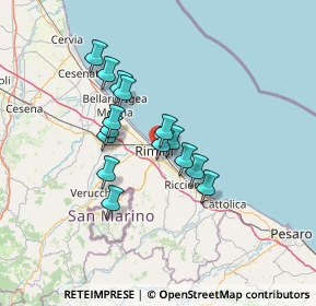 Mappa Via Vincenzo Caldesi, 47923 Rimini RN, Italia (10.63533)
