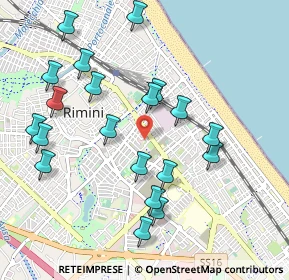 Mappa Via Vincenzo Caldesi, 47923 Rimini RN, Italia (1.0745)