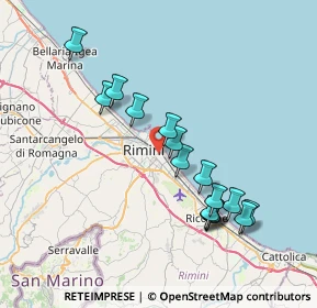 Mappa Via Giovanni Verga, 47923 Rimini RN, Italia (7.39938)