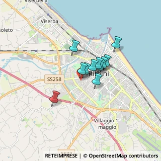 Mappa Via Roberto Orsi, 47923 Rimini RN, Italia (1.09455)