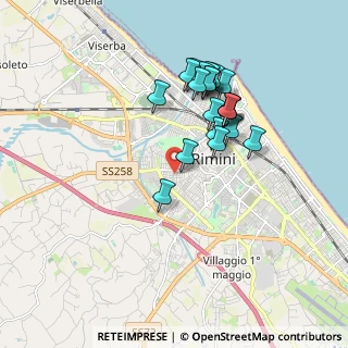 Mappa Via Roberto Orsi, 47923 Rimini RN, Italia (1.6595)
