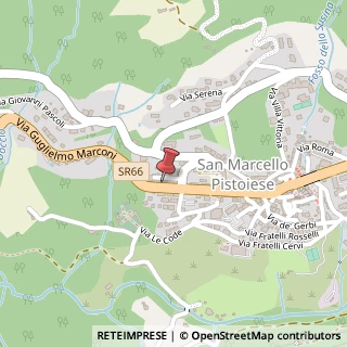 Mappa Via Guglielmo Marconi, 334, 51028 San Marcello Piteglio, Pistoia (Toscana)