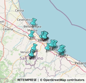 Mappa Via Donato Bramante, 47923 Rimini RN, Italia (9.54444)