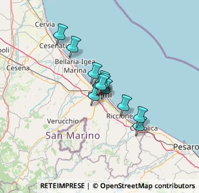 Mappa Via Donato Bramante, 47923 Rimini RN, Italia (7.63667)