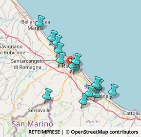 Mappa Via Donato Bramante, 47923 Rimini RN, Italia (6.492)