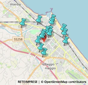 Mappa Via Donato Bramante, 47923 Rimini RN, Italia (1.24467)