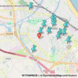 Mappa Via del Pettirosso, 47923 Rimini RN, Italia (1.08385)