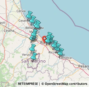 Mappa Via della Rondine, 47923 Rimini RN, Italia (10.334)