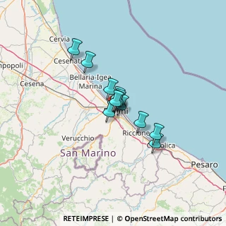 Mappa Via del Pettirosso, 47923 Rimini RN, Italia (7.6225)