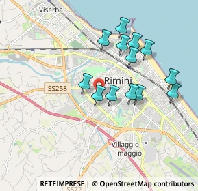 Mappa Via del Pettirosso, 47923 Rimini RN, Italia (1.69385)