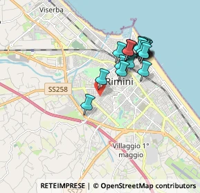 Mappa Via della Rondine, 47923 Rimini RN, Italia (1.7085)