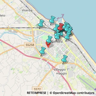 Mappa Via della Rondine, 47923 Rimini RN, Italia (1.6705)