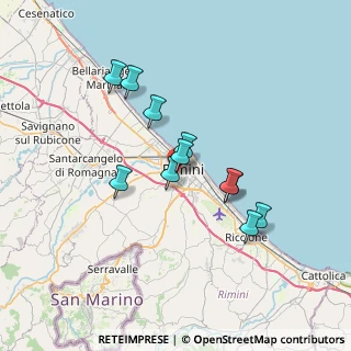 Mappa Via del Pettirosso, 47923 Rimini RN, Italia (5.96636)