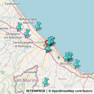 Mappa Via del Pettirosso, 47923 Rimini RN, Italia (7.05231)