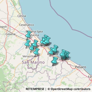 Mappa Via Renato Fucini, 47923 Rimini RN, Italia (11.281)