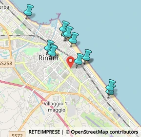 Mappa Via Renato Fucini, 47923 Rimini RN, Italia (1.62308)