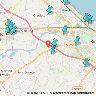 Mappa Via dell'Osteria Pettini, 47923 Rimini RN, Italia (3.09692)