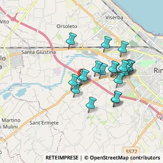 Mappa Via dell'Osteria Pettini, 47923 Rimini RN, Italia (1.6565)