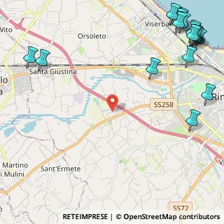 Mappa Via dell'Osteria Pettini, 47923 Rimini RN, Italia (3.7915)