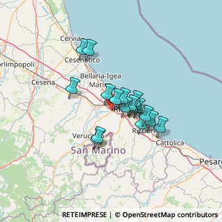 Mappa Via dell'Osteria Pettini, 47923 Rimini RN, Italia (9.80118)