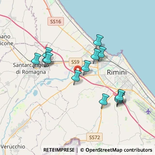 Mappa Via dell'Osteria Pettini, 47923 Rimini RN, Italia (3.74231)