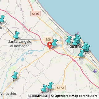 Mappa Via dell'Osteria Pettini, 47923 Rimini RN, Italia (5.82308)