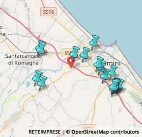 Mappa Via dell'Osteria Pettini, 47923 Rimini RN, Italia (4.00938)