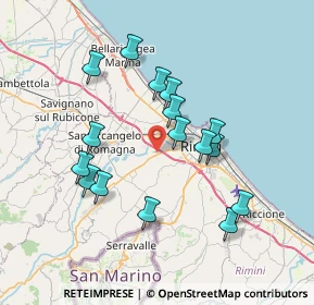 Mappa Via dell'Osteria Pettini, 47923 Rimini RN, Italia (6.88438)