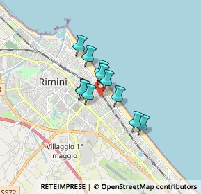 Mappa Via Adolfo de Carolis, 47923 Rimini RN, Italia (1.05727)