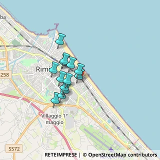 Mappa Via Adolfo de Carolis, 47923 Rimini RN, Italia (1.21308)